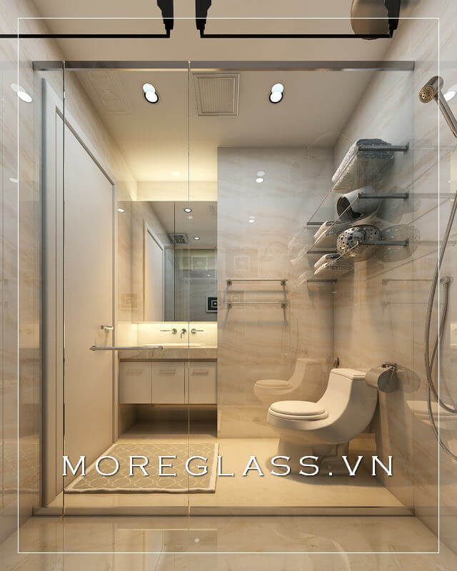 thiết kế phòng tắm kính đẹp